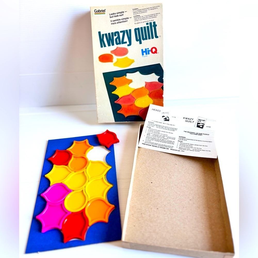 Gabriel Kwazy Quilt Hi-Q Puzzle 1970s Vintage